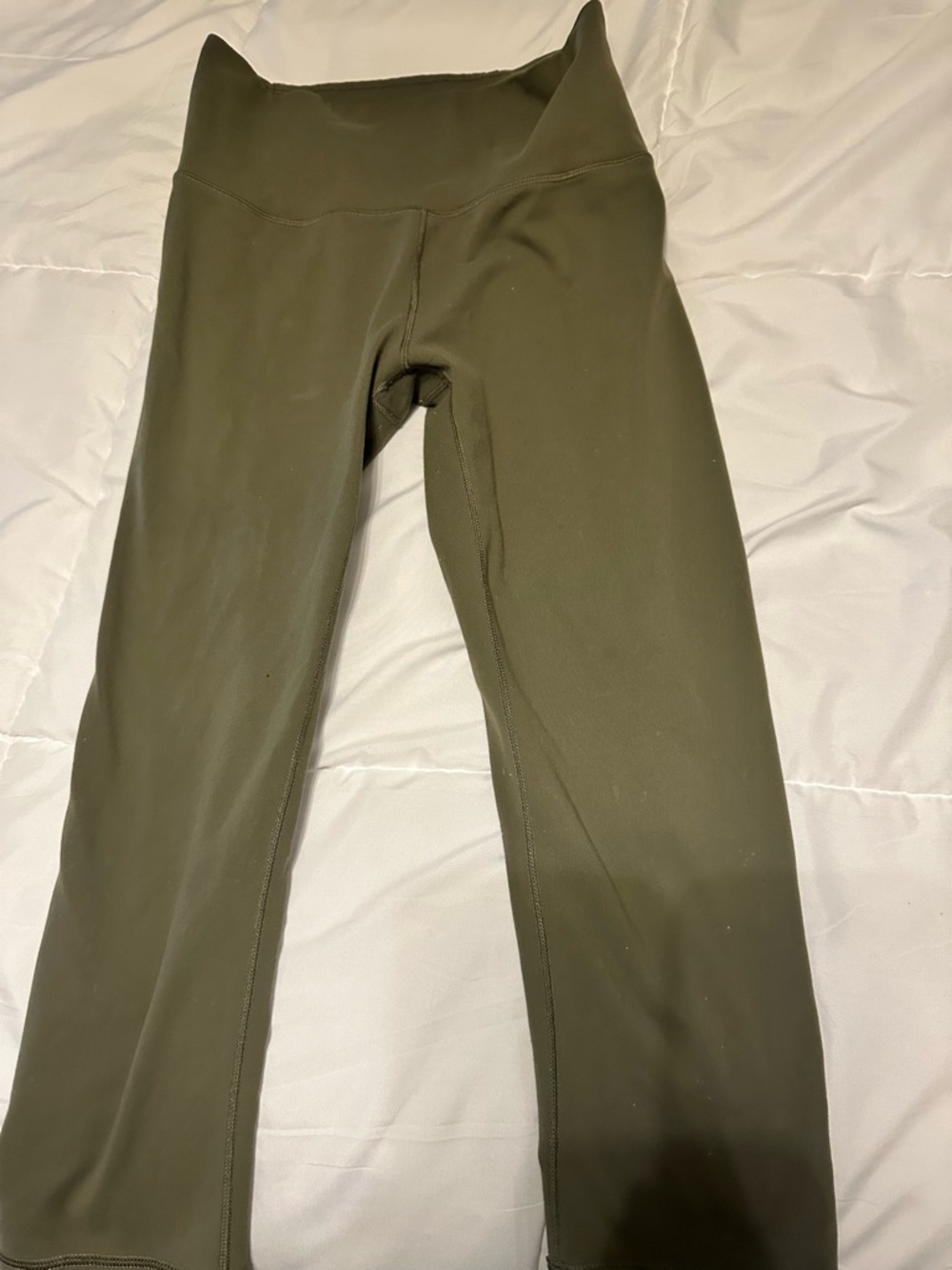 CALIA by Carrie Underwood Olive Green High-Waist Active Crop Leggings